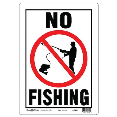Hillman 10X14 Alu No Fish Sign 843292